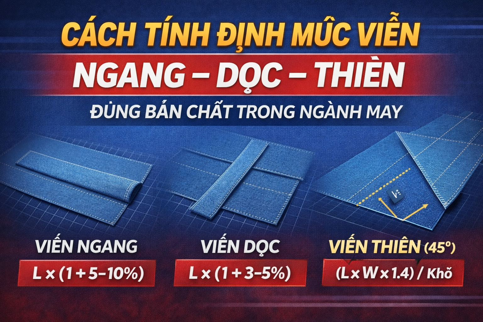 # Cách tính định mức viền (ngang – dọc – thiên) đúng bản chất trong ngành may